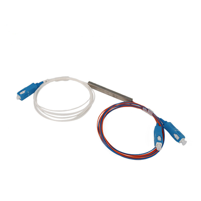Rozgałęźnik PLC LSZH / PVC SC / UPC z rurą stalową 1x2 dla sieci FTTH FTTB FTTX
