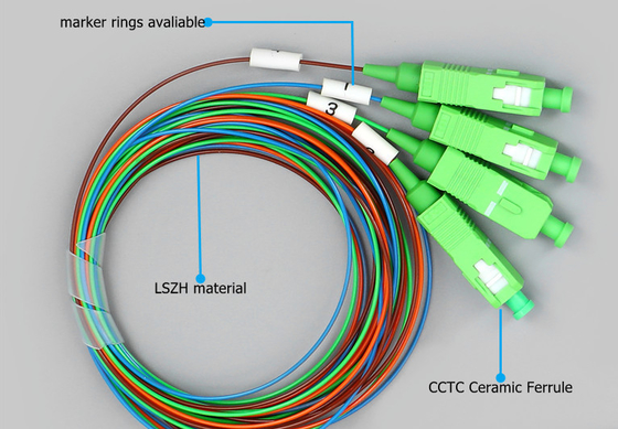 Światłowodowy rozdzielacz PLC FTTH z rurą stalową 1 * 8 Sc / Apc